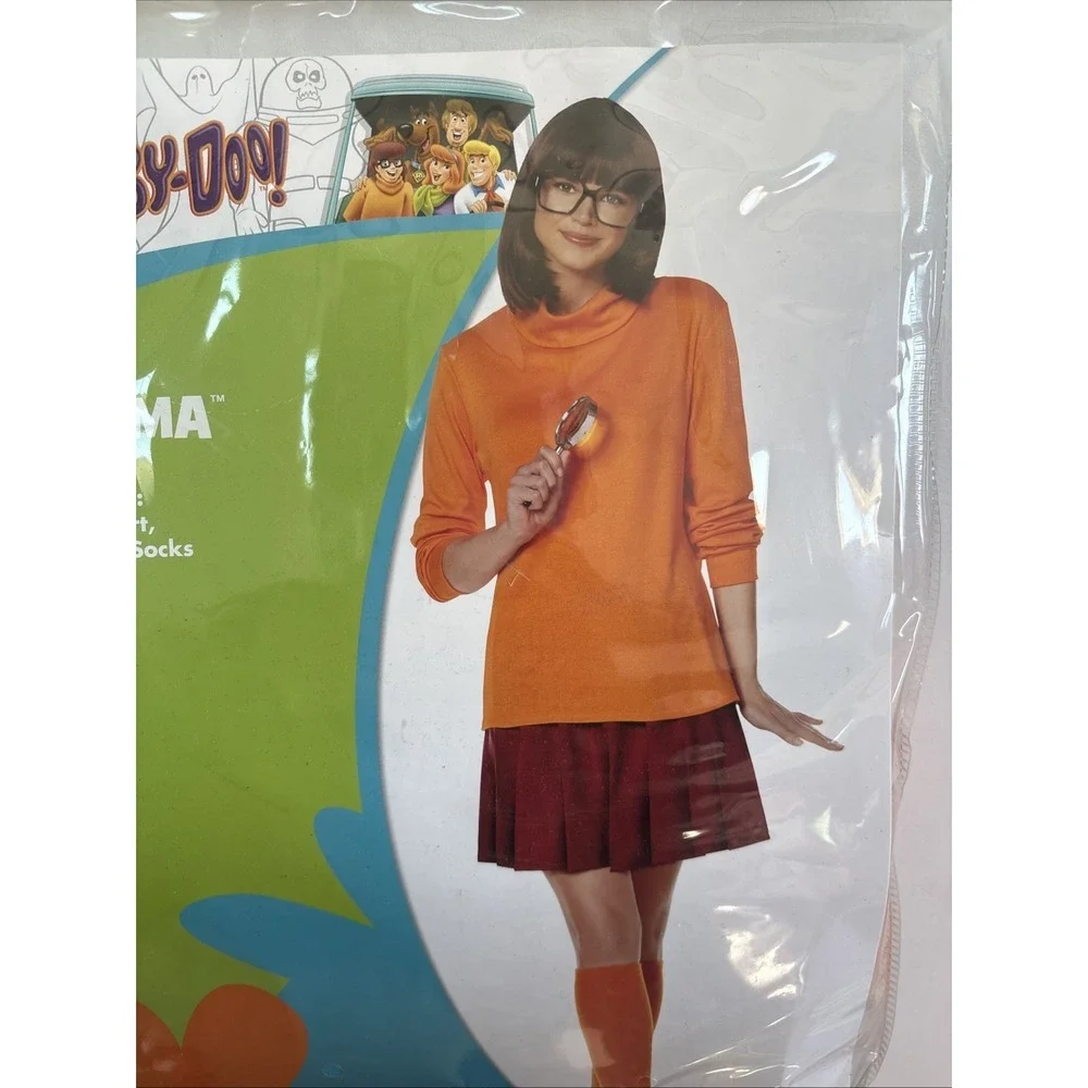New Spirit Velma Costume Scooby-Doo Adult Small 4-6 Complete Halloween Party